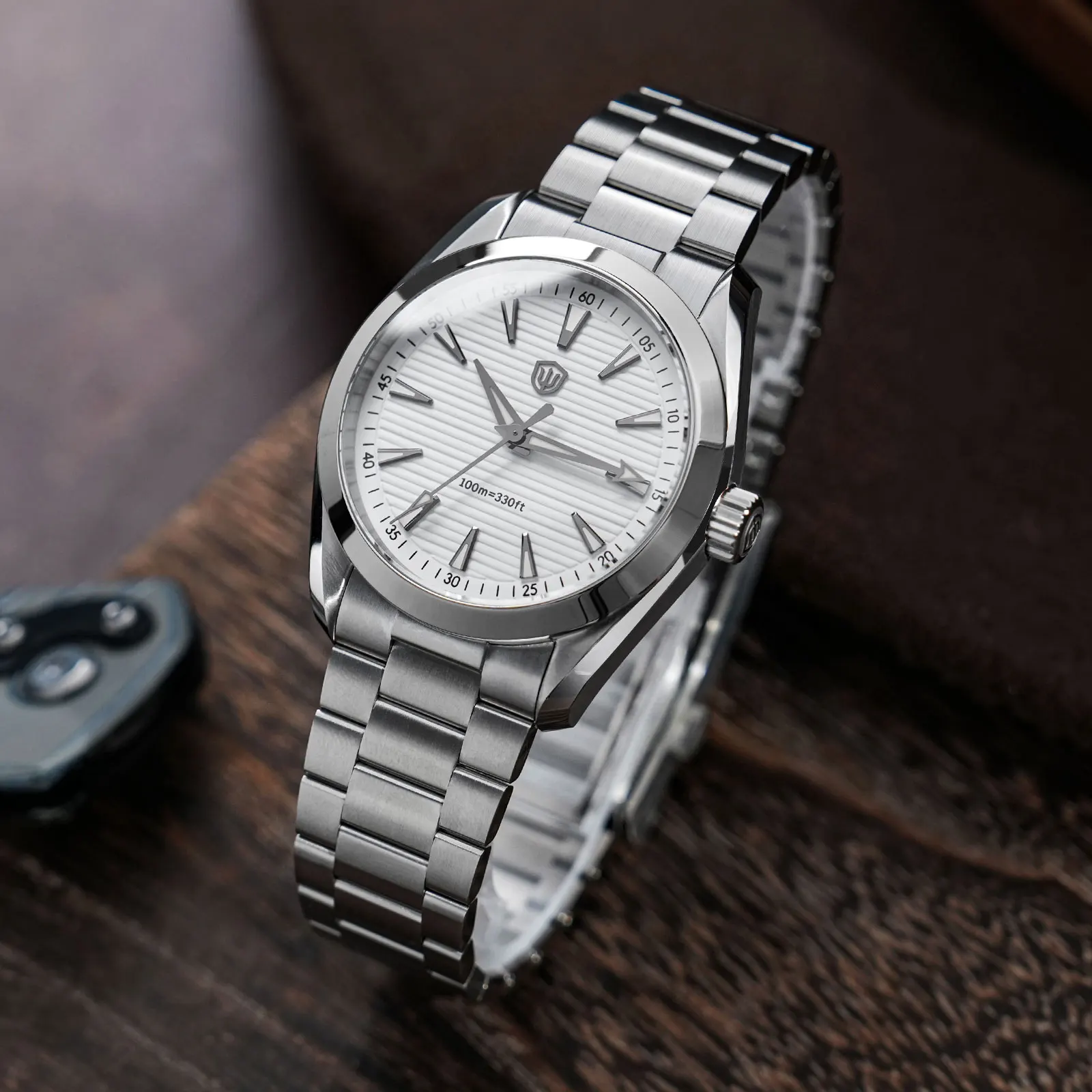 Watchdives WD0006 Vintage Watch VH31 Sweep Second Movement Domed