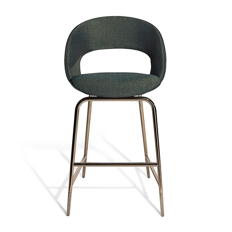 

Italian bar chair first layer cowhide metal design seat