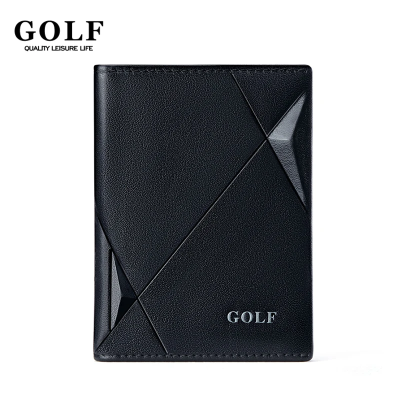 

GOLF Men Card Holder Leather Wallet Thin Credential Holder Slim Money Pouch Clip Cardholder Designer Purse Driver License Bag