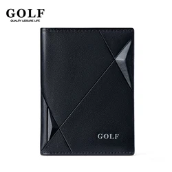 GOLF Men Card Holder Leather Wallet Thin Credential Holder Slim Money Pouch Clip Cardholder Designer Purse Driver License Bag