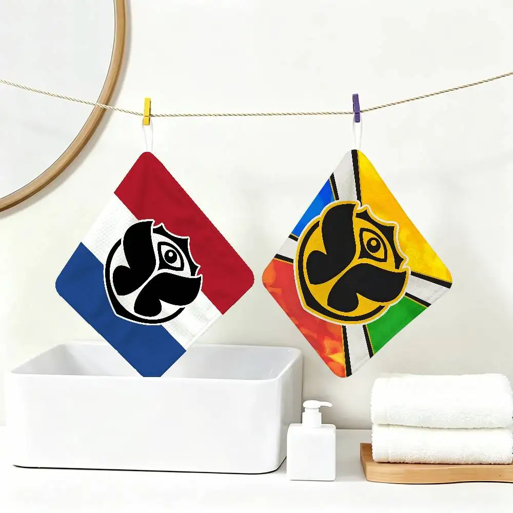 TOMORROWLAND Music Soft Polyester Cotton Towel, Hanging Kitchen Style Hand Wiping Cloth for Restaurant Home
