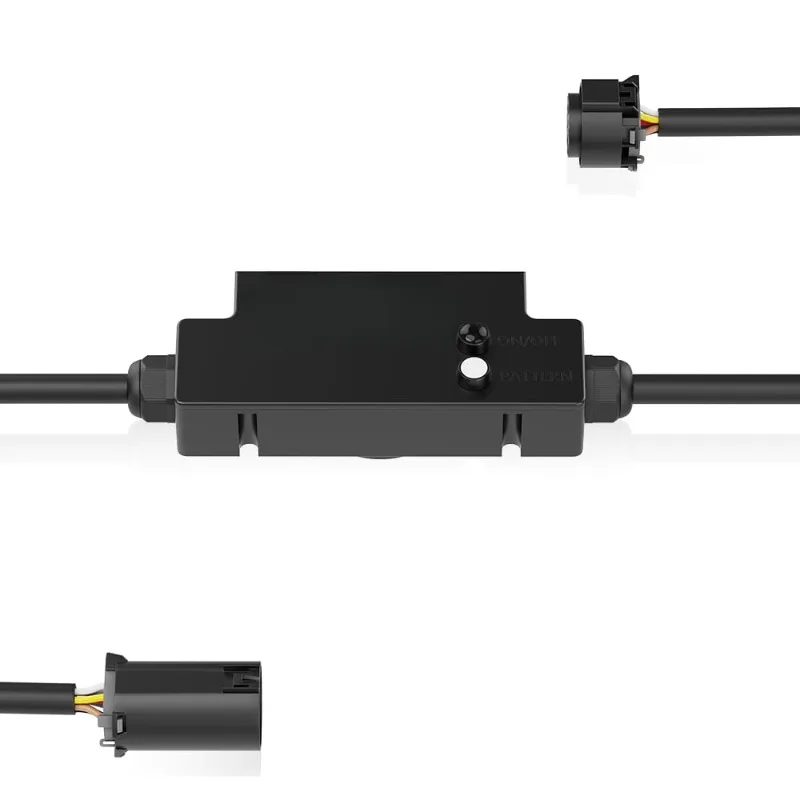 Home-Clignotants de remorque à LED, Feux de remorque clignotants, 6 modèles de flash, Résistant aux intempéries et à la poussière (côté véhicule)