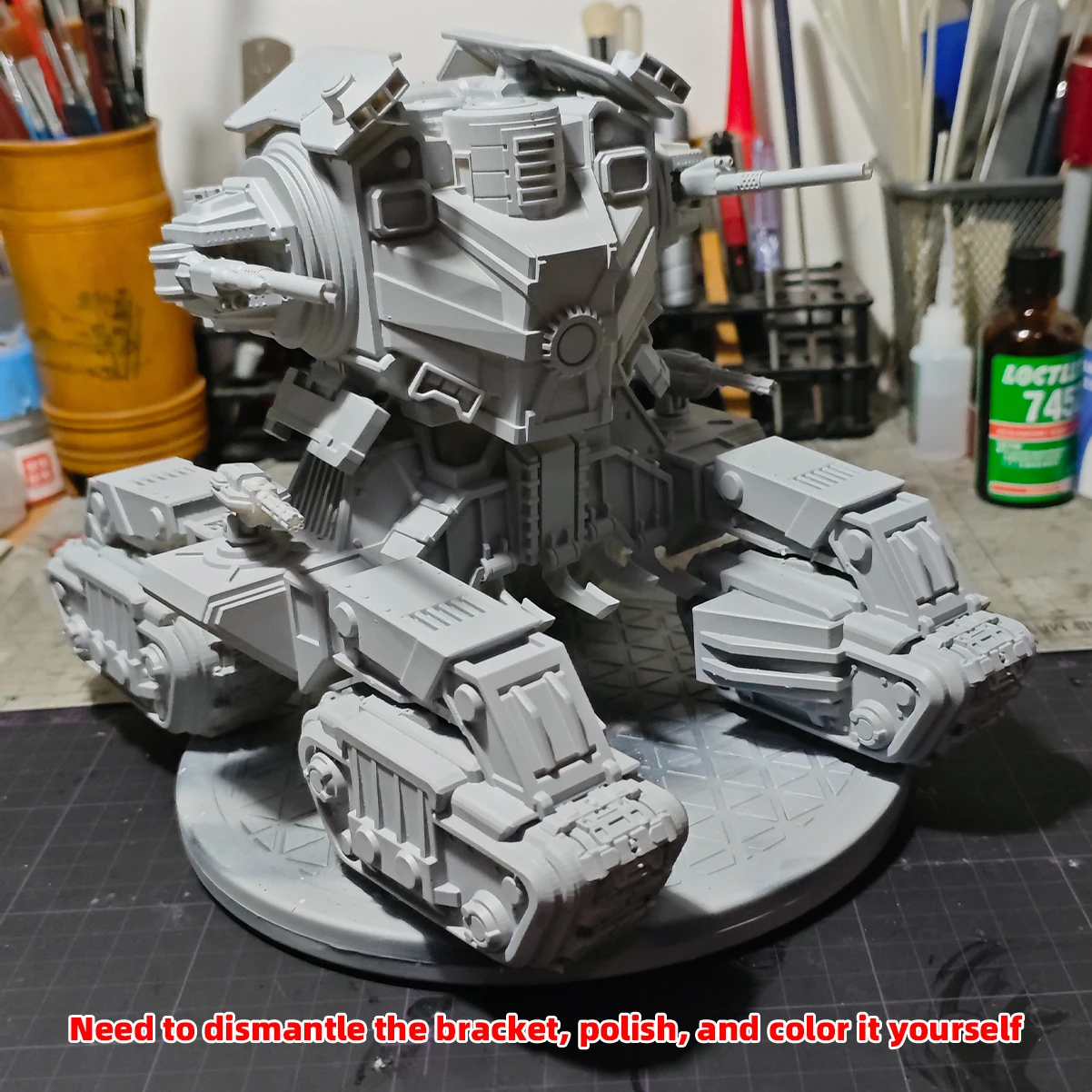 1/35 Modellbausatz 3D Harz Miniaturfiguren Diorama Unbemalte Sci-Fi Gepanzerte Panzer Land Cruiser Super Heavy DIY – Detail 4