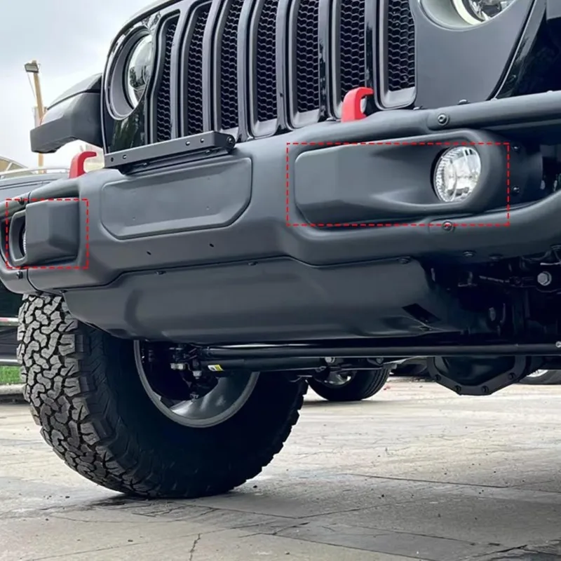 

A33K-Front Bumper Fog Light Cover For Jeep Wrangler JL (10Th Anniversary Rubicon Steel Bumper) Gladiator JT 2024 2025