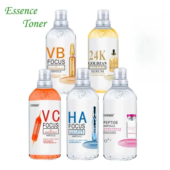 500ml 24K ampolla de oro esencia vitamina C ácido hialurónico nicotinamida polipéptido hidratante reafirmante brillo agua de la piel