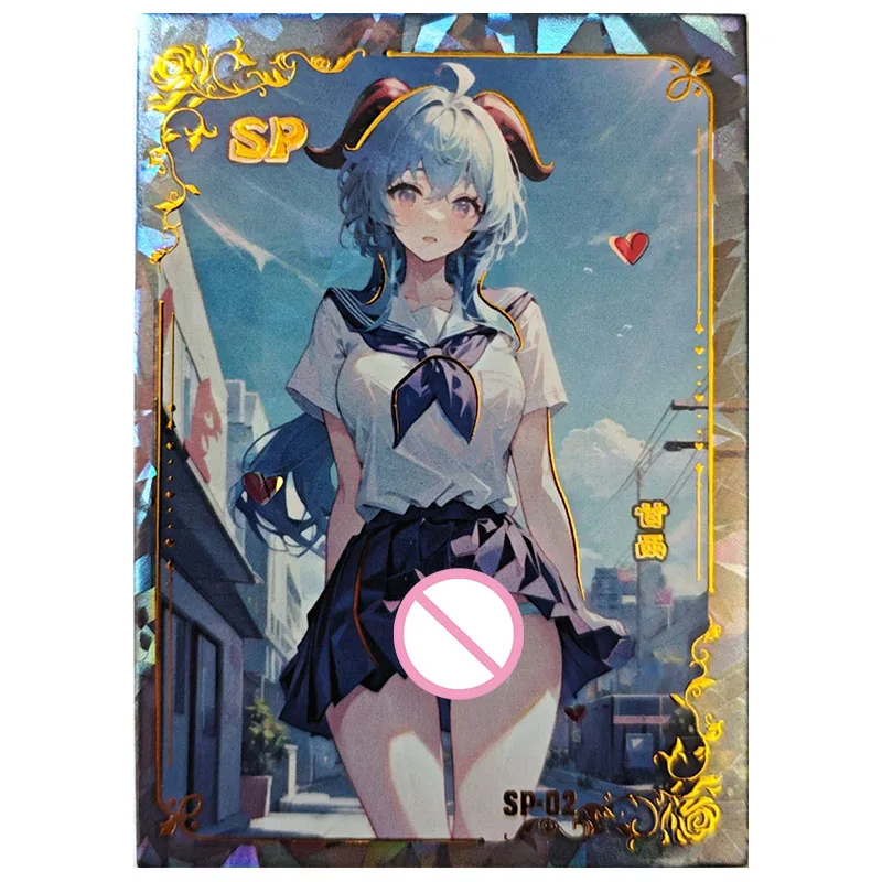 Anime Dea Storia Rare SP Carta da collezione Yae Miko Ganyu Furina Kamisato Ayaka 7 marzo Hu Tao Giocattoli per ragazzo Regalo di compleanno