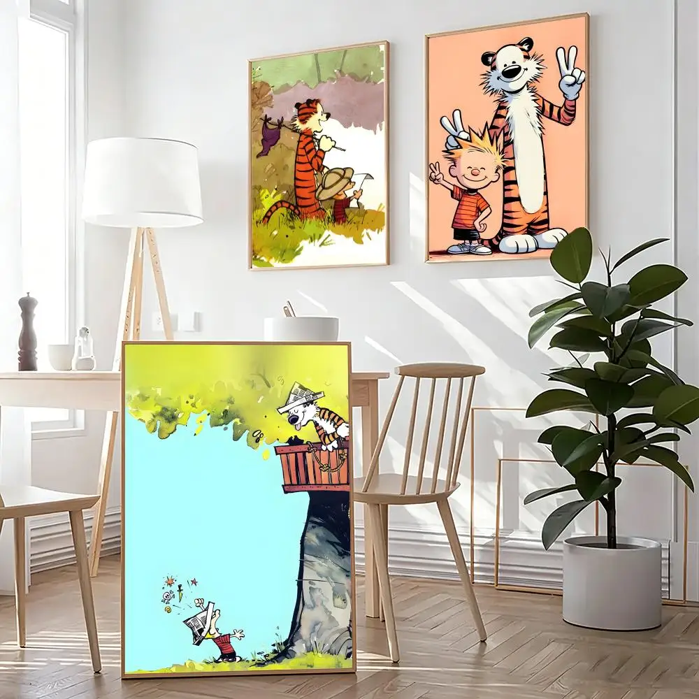 Calvin And Hobbes Self-adhesive Art Painting Calligraphy Painting Posters and Prints Art Print Home Decor Art Gifts