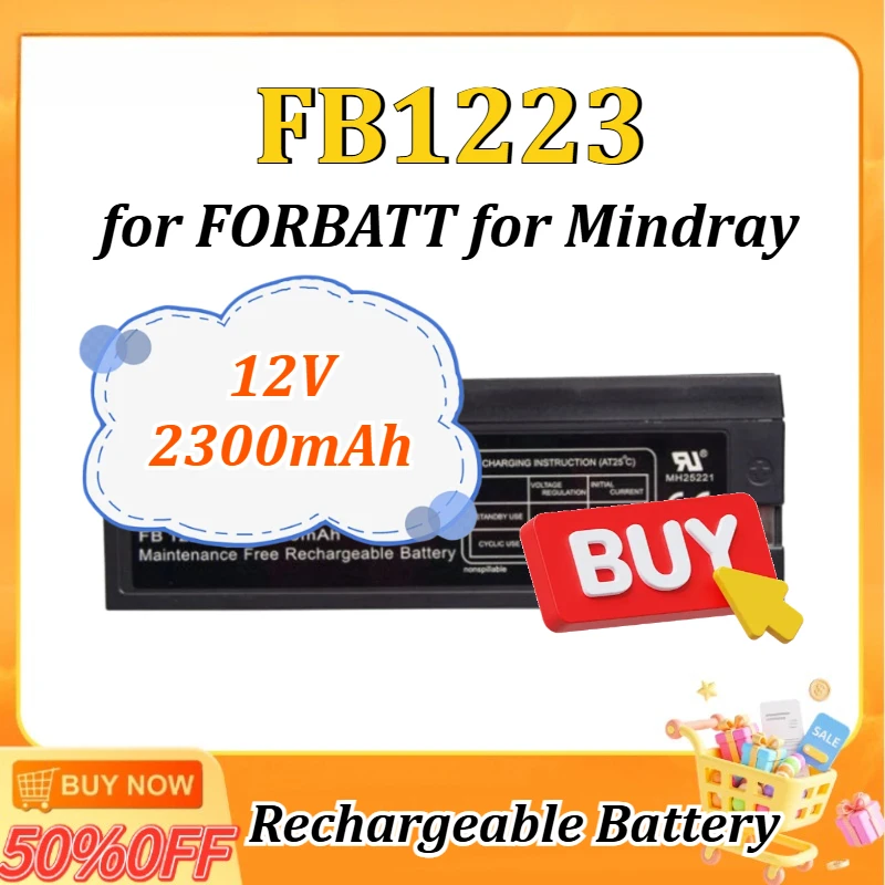 

12V 2300mAh FB1223 for FORBATT for Mindray Monitor Lead-acid Battery Monitor Lead-acid Maintenance-free Storage Battery Simple