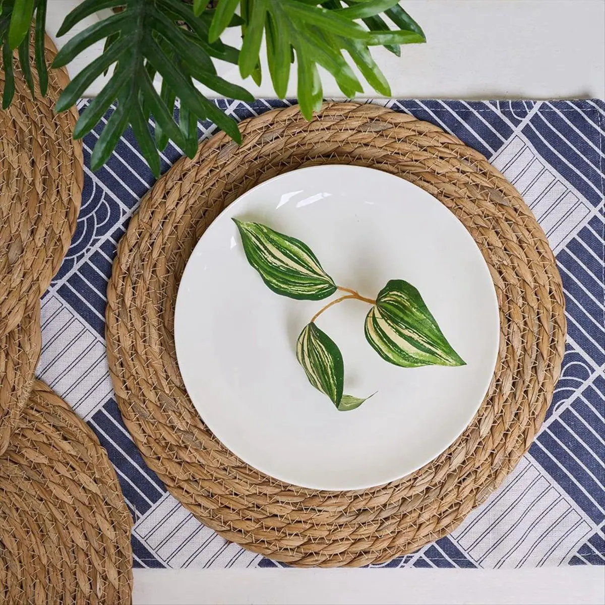 onsale Natural Water Hyacinth Placemats Set of 8, Heat Resistan T Rattan Woven Mats for Outdoor Dining