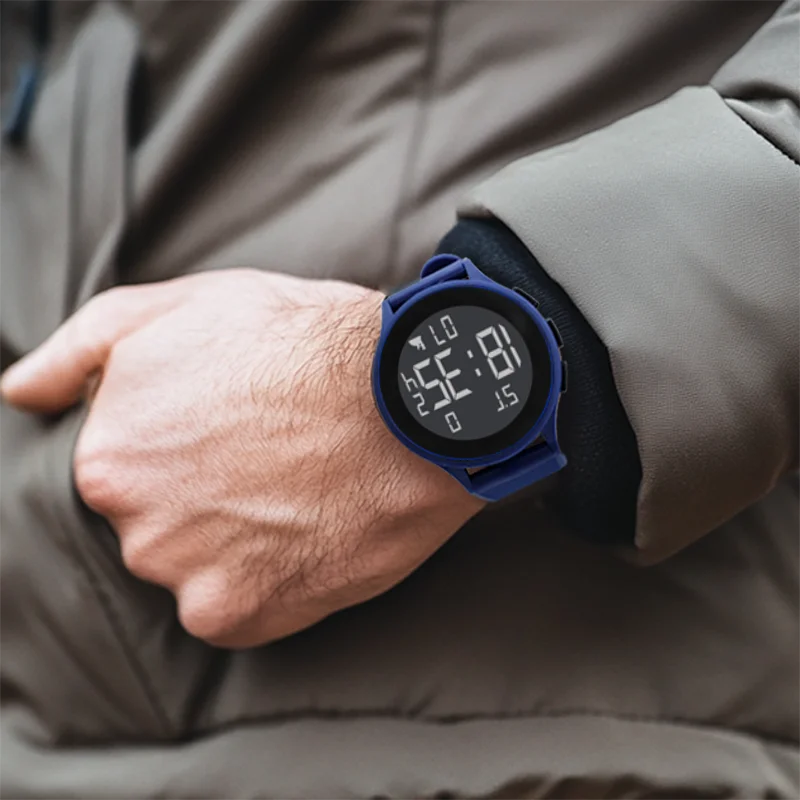 

Модные многофункциональные мужские спортивные часы, уличные противоударные военные часы, светодиодный цифровой будильник с большим циферблатом, электронные часы