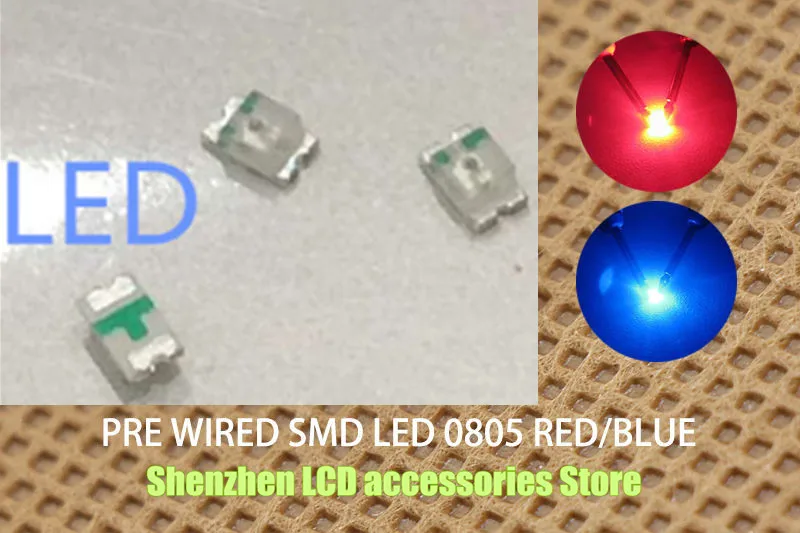 2000 ชิ้น/ล็อต 2 สี X 1000 PCS = 2000 PCS SMD 0805 LED Super Bright สีแดงสีฟ้า