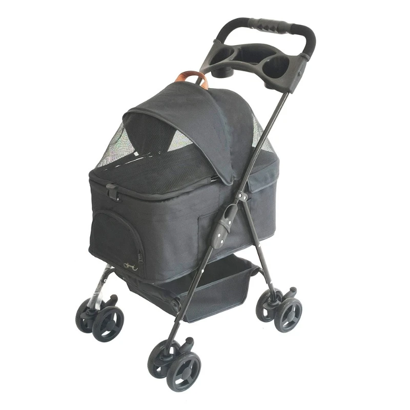 

4 Wheel Detachable Puppy Trolley, Carrying Bag, Travel Clip, Buckle Four-Wheel Pet Stroller