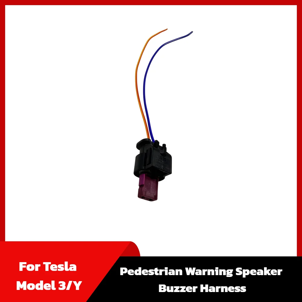 1 PC For Tesla Model 3/Y Pedestrian Warning Speaker Buzzer Harness, Part Number 1299965-00-A Auto Parts Brand New