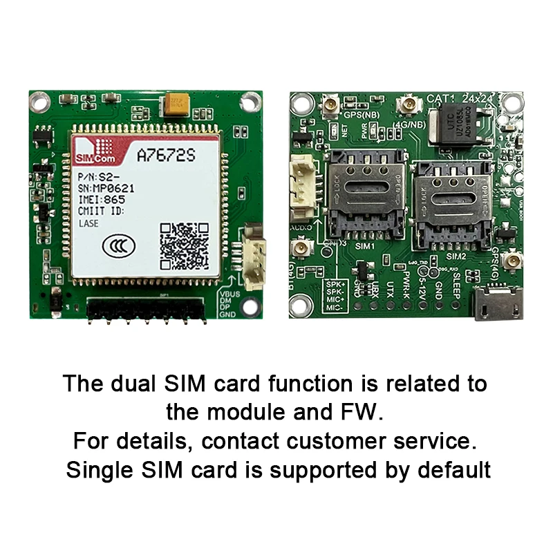 Imagem -05 - Placa de Desenvolvimento Simcom Lte Cat1 4g 2g Voz Gnss A7672s A7672s-lase A7672s-fase