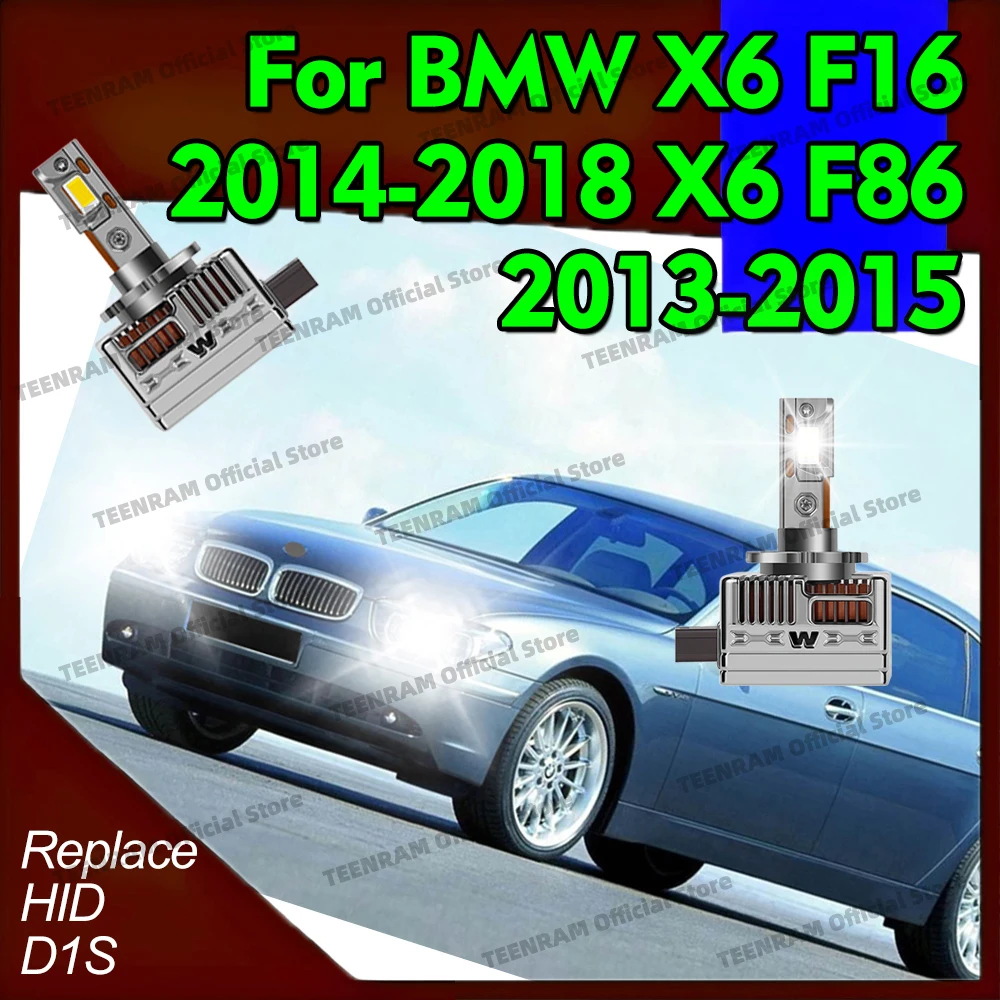 

2x D1S D1R HID To LED Headlight Bulbs 50000LM For BMW X6 F16 2014-2018 X6 F86 2013-2015 Super Brightness Head Lamps Replacement