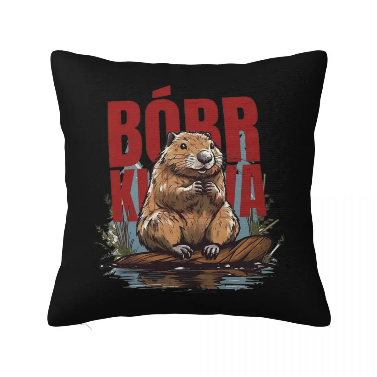 Bobr Kurwa Square Pillowcases Polyester Room Bober Cushion Cover Creative Pillow Cover 40*40