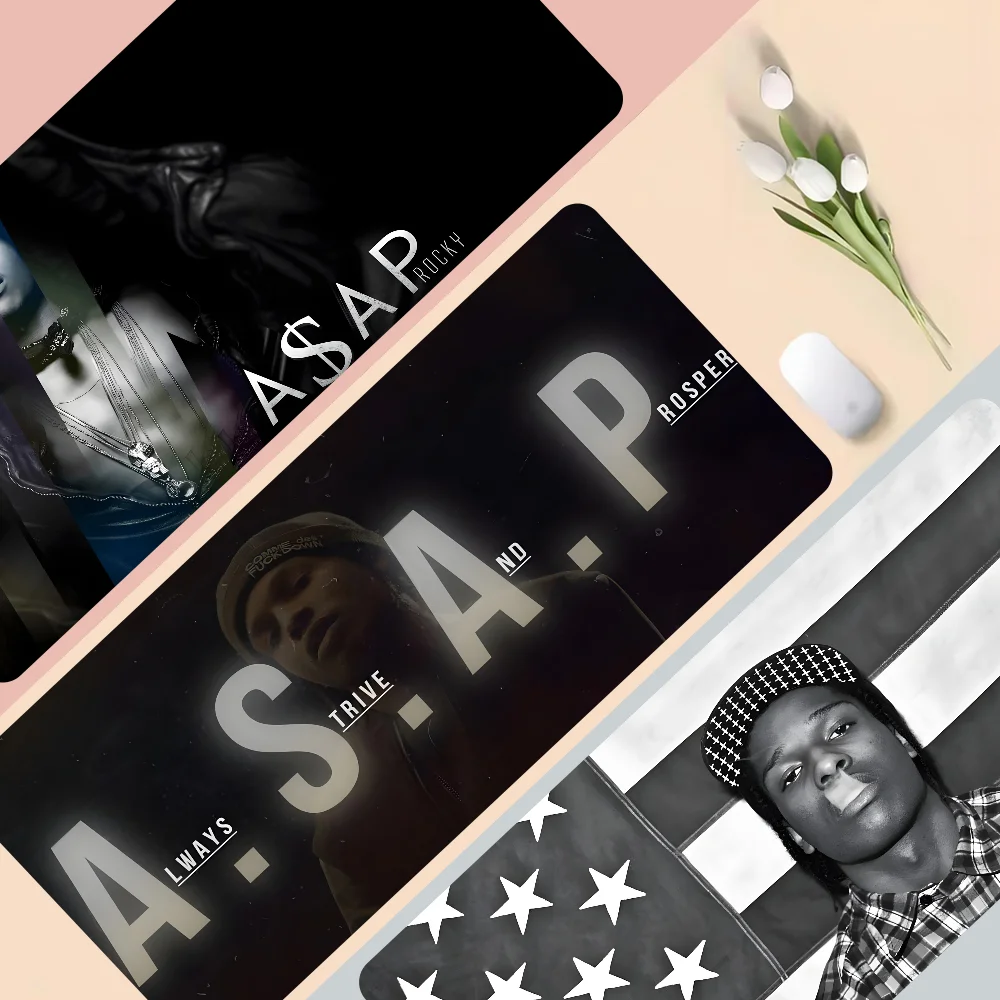 A$AP Rocky ASAP American Flag Rap Rapper Mousepad Gaming Mouse pad Pc Accessories Deskmat Keyboard Mat Desk Protector Mause Pads