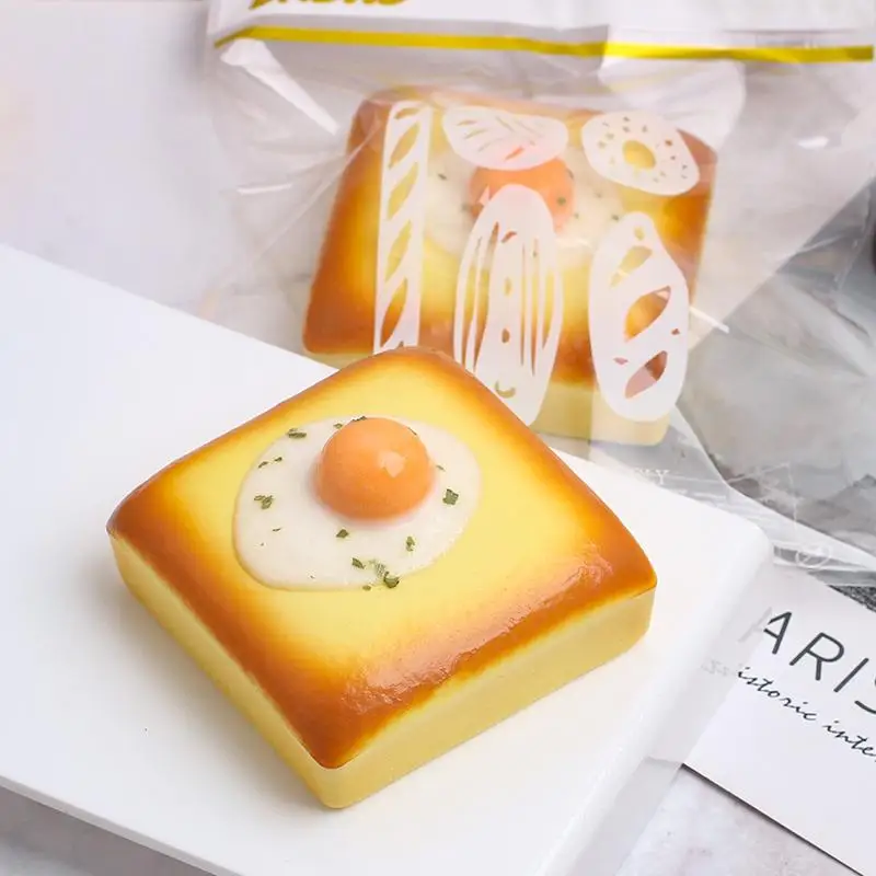 Fried Egg Toast Squishy Toy, Slow Rising Squeeze Bread Toy, Stress Relief Hand Relax Fidget Toy For Kids Adults