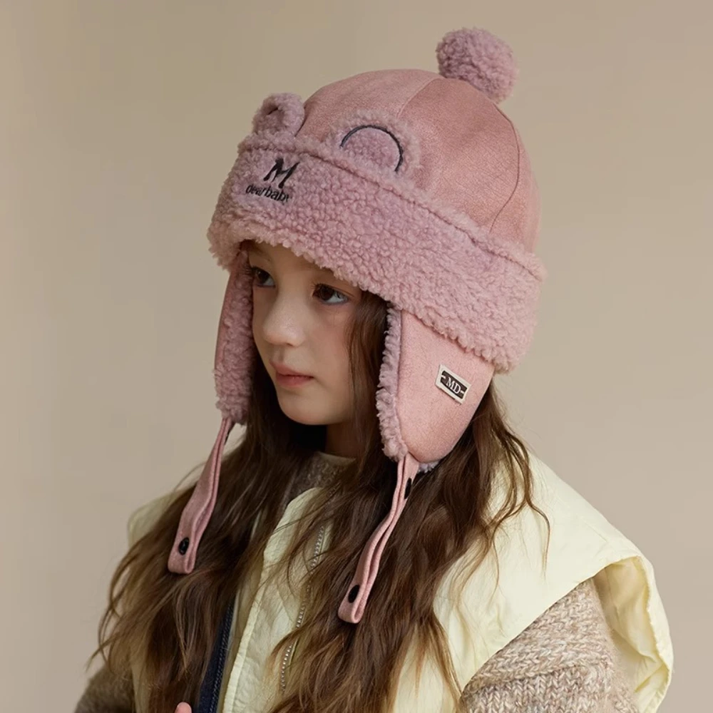 

Winter Ear Hats Kids Hats Cotton Lined Fleece Hats Girls And Boys Cotton Ear Hats Cold Weather Warm Hats New Hats