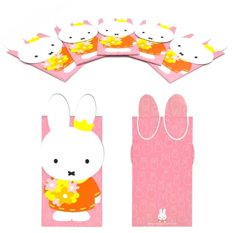 Miffy Kawaii Anime Cartoon Rabbit Li Shi Feng Cute Children Creativity New Year Party Wedding Pink Creativity Red Envelope