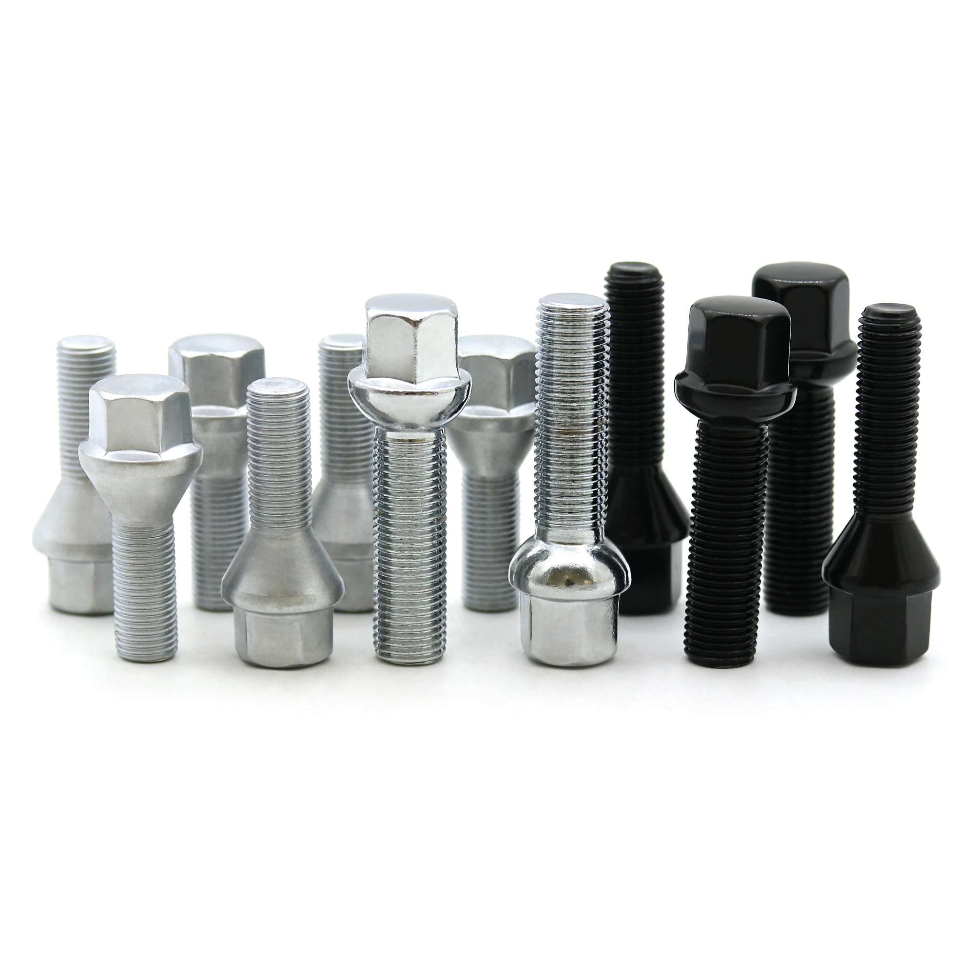 

10 шт. колесные болты из стали различной длины для BMW Volkswagen Audi Mercedes Porsche M12x1.5 14x1.5 14x1.25 12x1.25