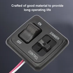 12V DC RV Toggle Dimmer Switch High Side Dimmer Light Switch for for Dimmable LED Halogen Incandescent - RV Auto Truck Marine
