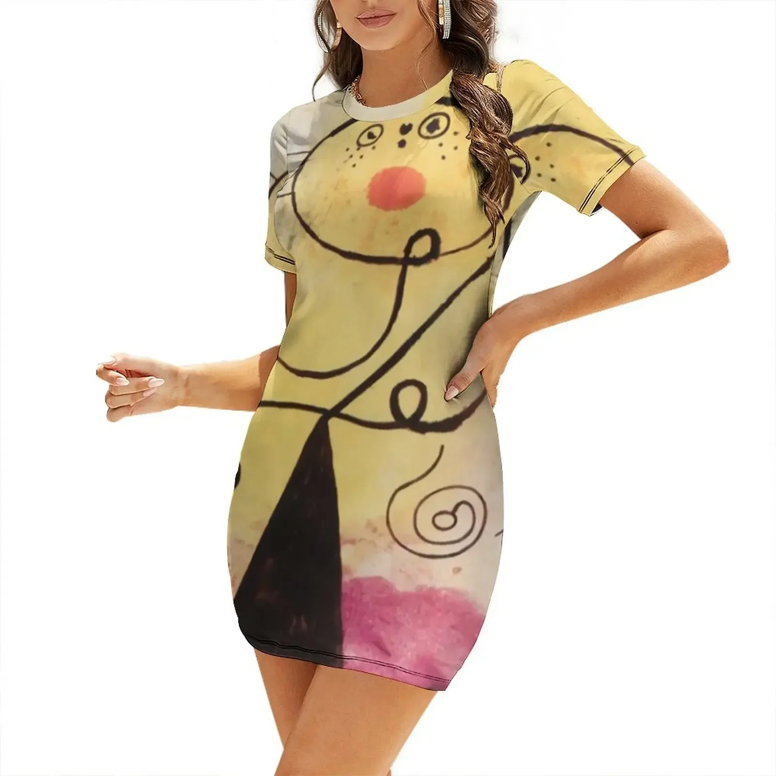 

joaN mirO Short-Sleeved Dress luxury woman party dress dresses for women 2026 luxury designer party