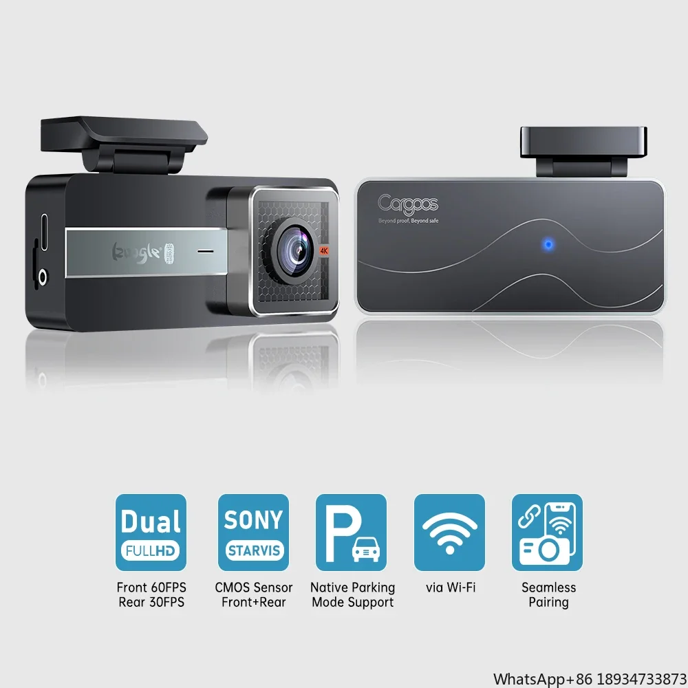 High quality dash cam 4k/2k+1080P with wifi and GPS