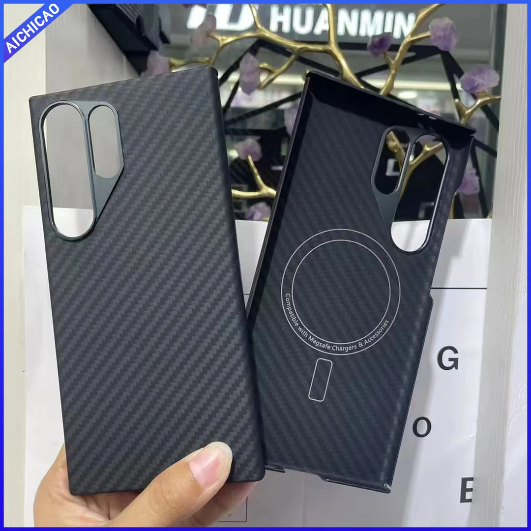 ACC-Carbon Real Carbon Fiber Case for Samsung Galaxy S24ultra, Aramid Fiber, Ultra-thin, Anti-drop, S24Plus Phone Case