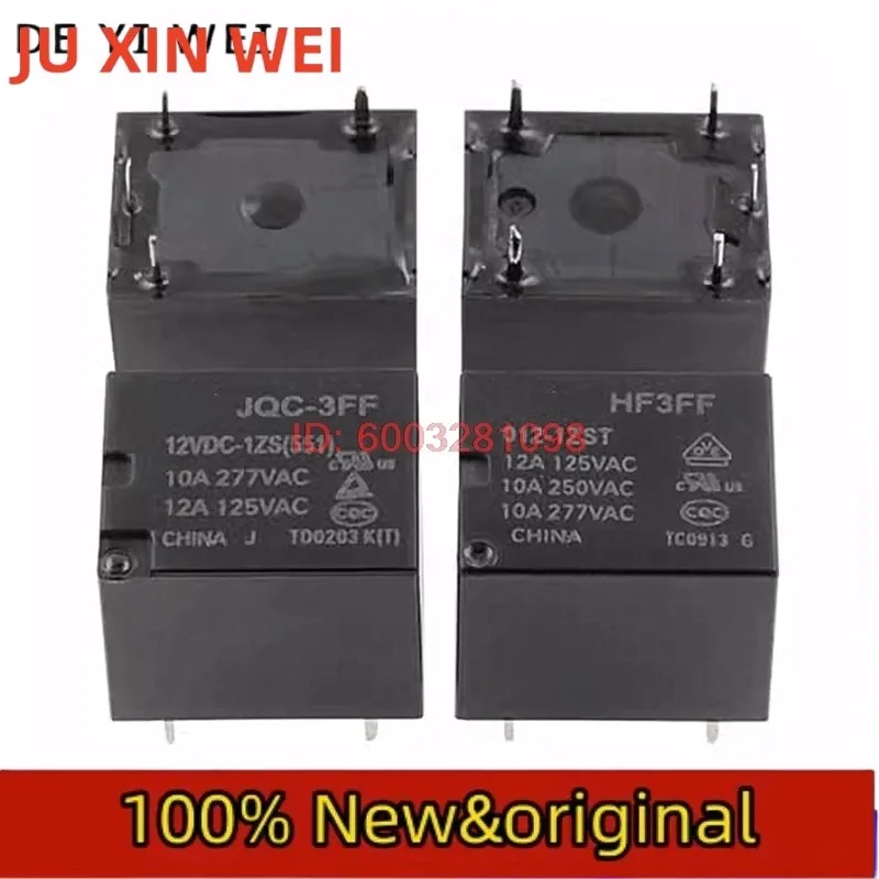 10PCS new Relay JQC-3FF 12VDC-1HS (551) T73-1A-12V 4PIN