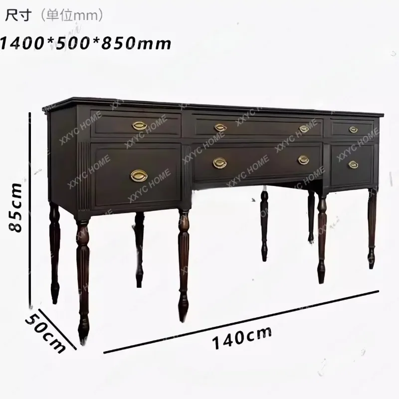 XX retro solid wood porch wall decorative cabinet living room dining side cabinet household locker