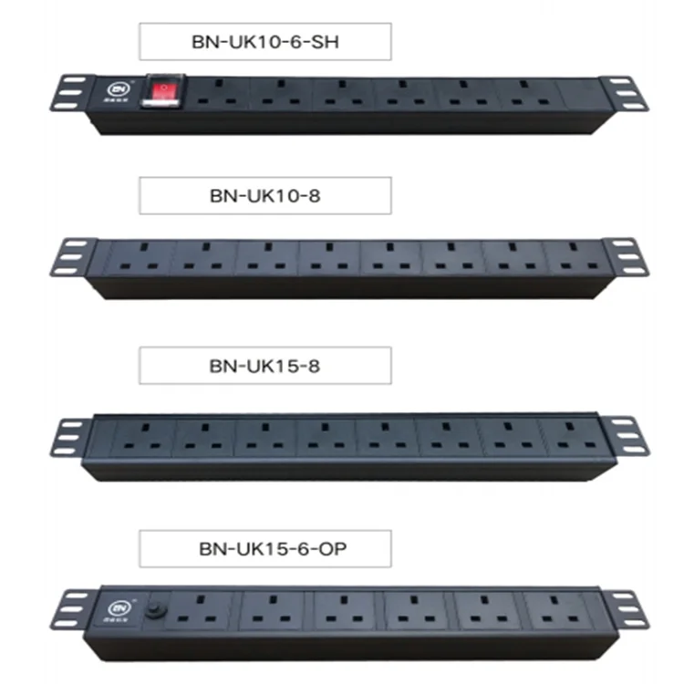 USA/UK PDU price 125A 24 port C19 plug 8 way PDU