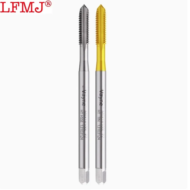 1PCS HSSE Long Shank 100MM 150MM Metric Straight Grooved Flute Tap TIN-Coating M3M4M5M6M8M10M12 Fine Machine Thread Taps