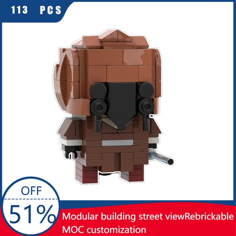 

113 Parts Moc Star Battle Brickheadz style Character Building Blocks DIY Creative Assembly Educational Toys Kids Birthday Gift