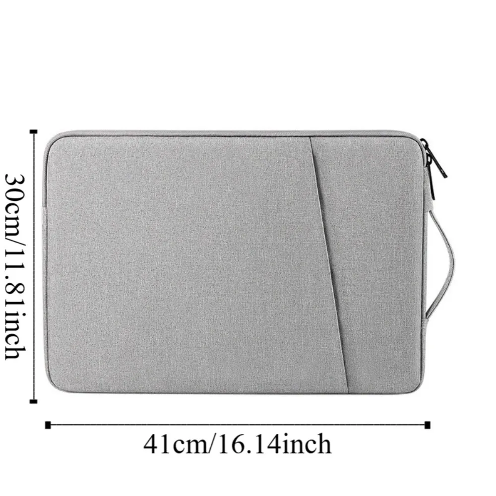 مع مقبض حقائب كمبيوتر محمول محمولة مقاومة للماء وخفيفة الوزن حقيبة كمبيوتر محمول بسحاب مزدوج مادة ناعمة حقيبة كمبيوتر محمول للنساء #5