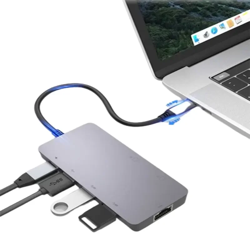 8-In-1 USB-C Hub - 0307 can connect projectors, monitors, TVs, and more