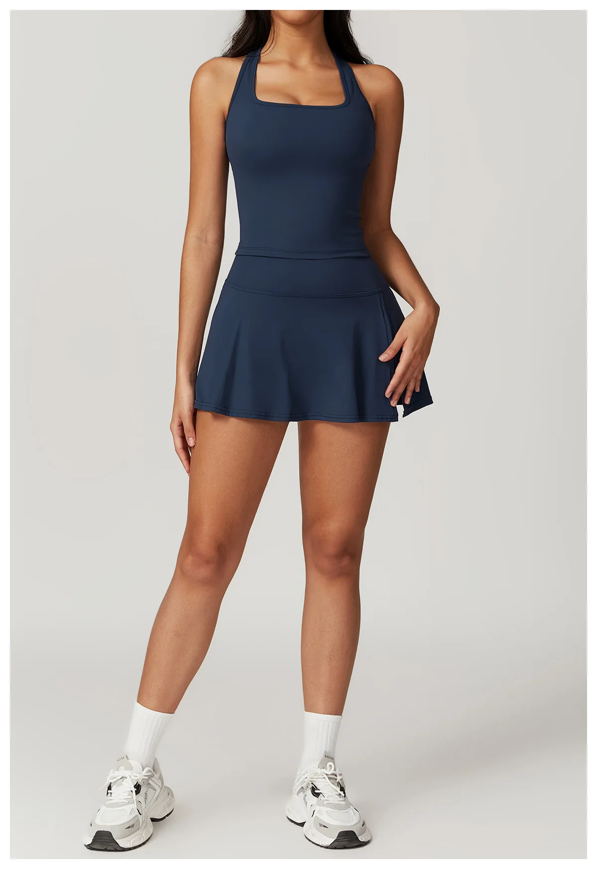 Hearuisavy Sommer Stoßfestes Yoga-Top Lauf-Tanktop für Damen Fitness Schnelltrocknende Trainingsweste Ärmelloses Sport-Top für Frauen – Detail 21
