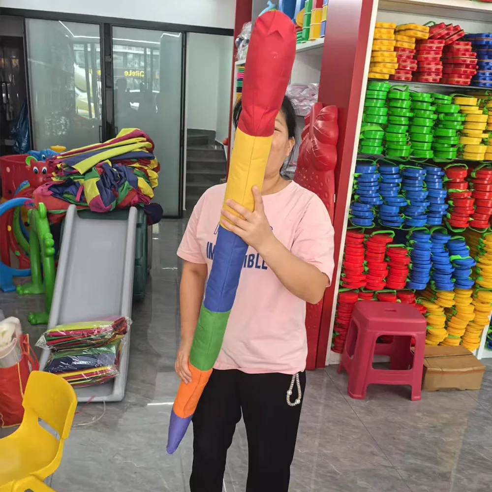 Zachte doek Balanstraining brug Speelgoed Rainbow Snake Zintuiglijke integratie voor kleuters Vestibulaire Stampede-ervaring