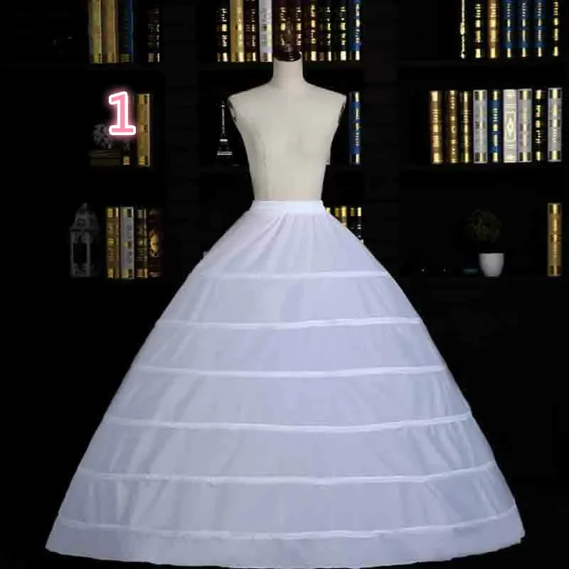 White 6 Hoops Petticoats for Wedding Dress Crinoline Underskirt Cheap Price Wedding Accessories For Brial Ball Gown