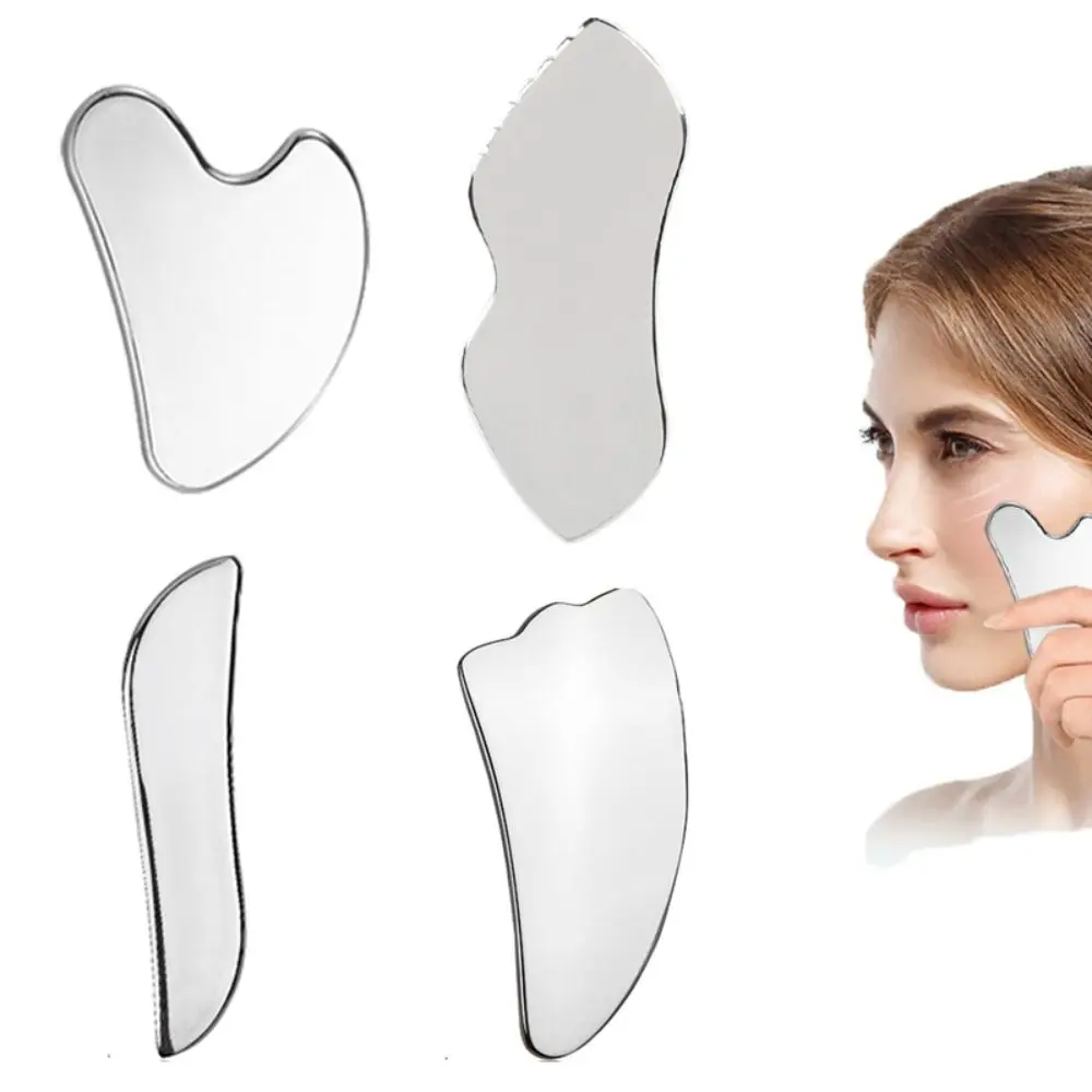 Stainless Steel Gua Sha Tool Universal Facial Massage Relieve Skin Fatigue Remove Wrinkles Beauty Face Eye Neck Gua Sha Board