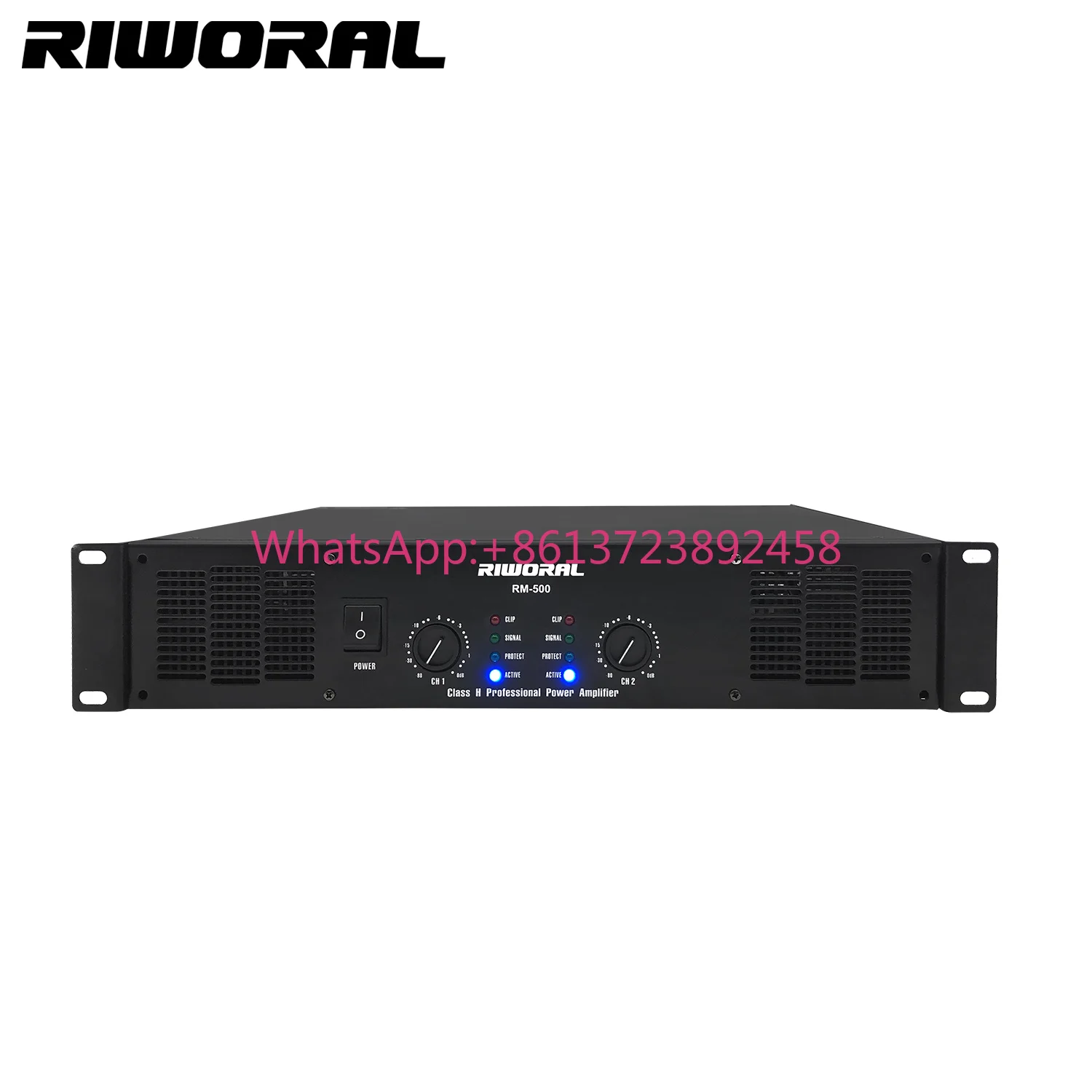 RM500 Factory Direct Sales Class H 1000W*2 Channel High Power Amplifier for Stage