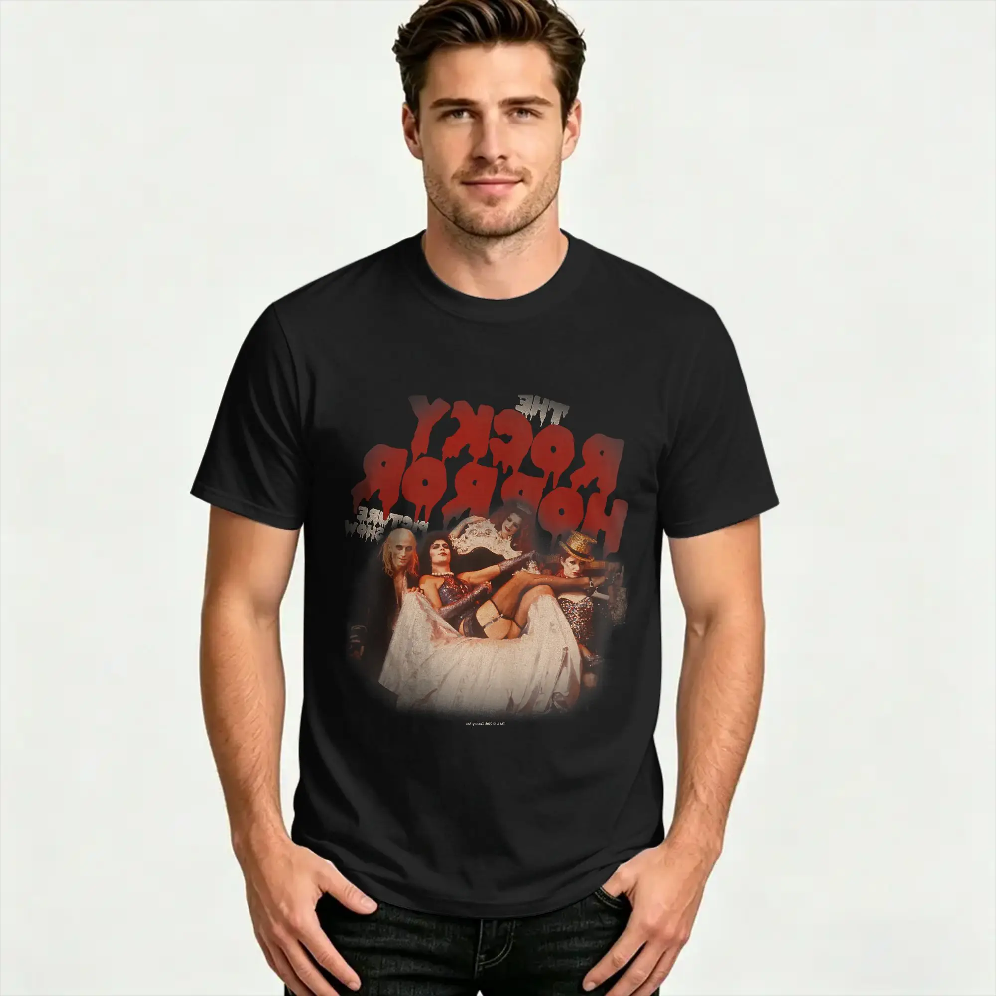 Rocky Horror Picture Show Throne Pose Group Shot T Shirt   Short Sleeve Y2K Fun Tshirt Summer Cotton Oversized Tees
