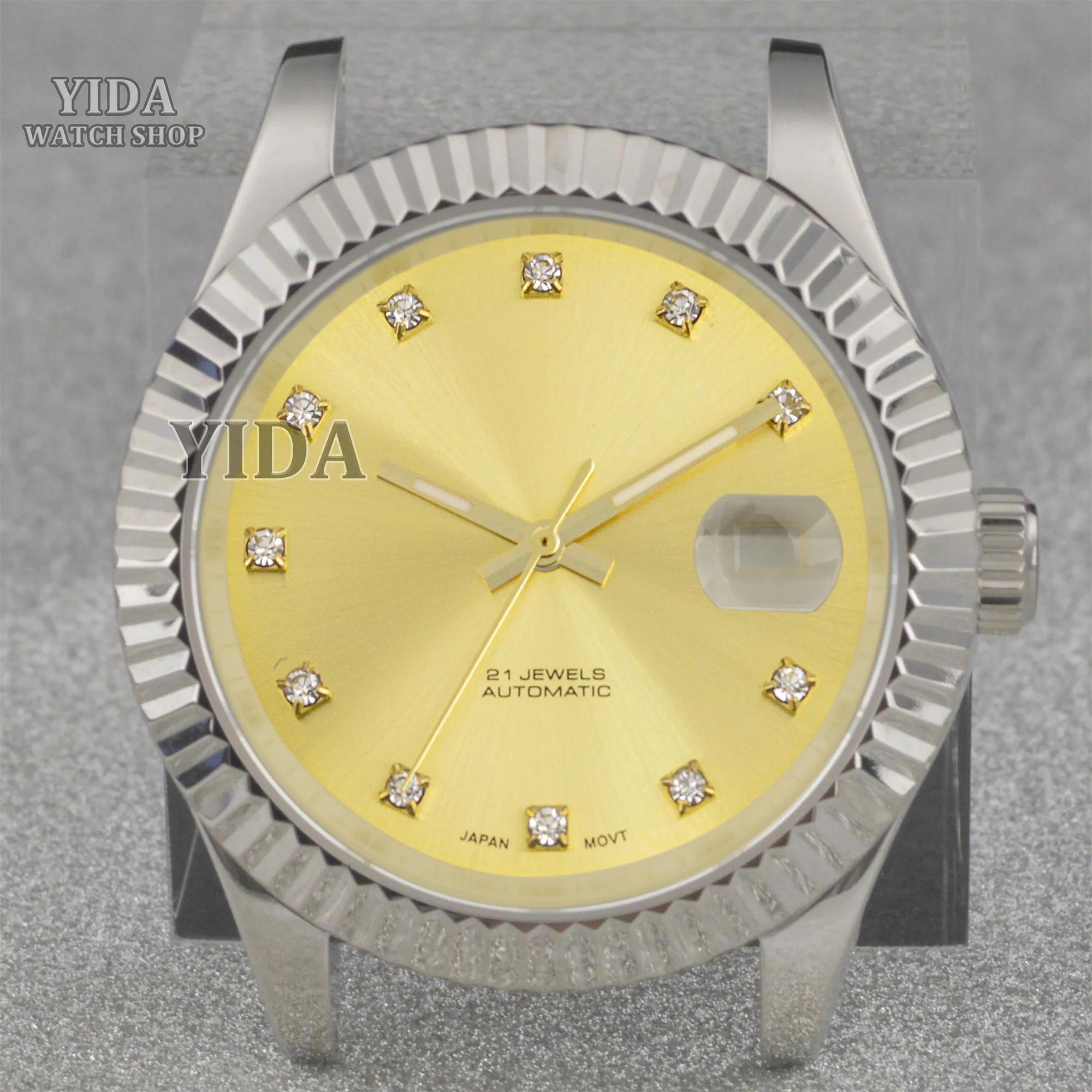 41MM Uhrengehäuse 31MM Zifferblatt Modifizierte Teile Saphirglas 10ATM Wasserdicht für Datejust NH35 NH36 Automatikwerk Reparaturteile