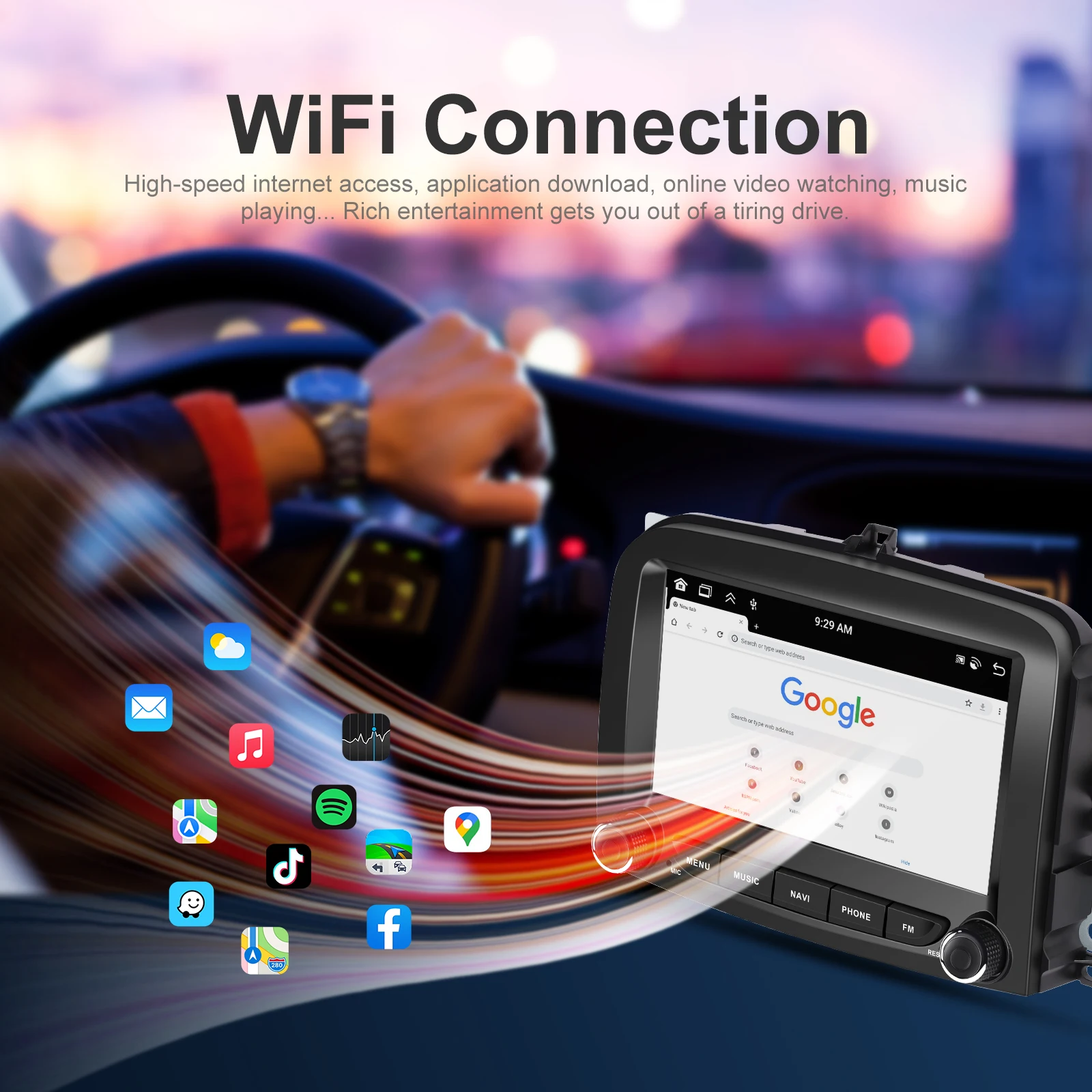 Podofo-Radio Multimedia con GPS para coche, reproductor con Android, 2 din, 7 pulgadas, 2 + 64 GB, audio estéreo, para Fiat 500L, 2013, 2014, 2015,