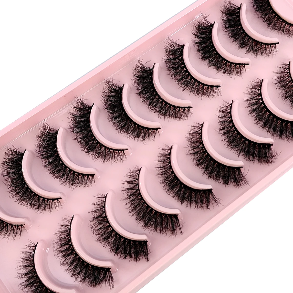 HBZGTLAD 10 pairs natural long 3D mink false eyelashes fake lashes makeup kit Mink Lashes extension eye lashes short eyelashes