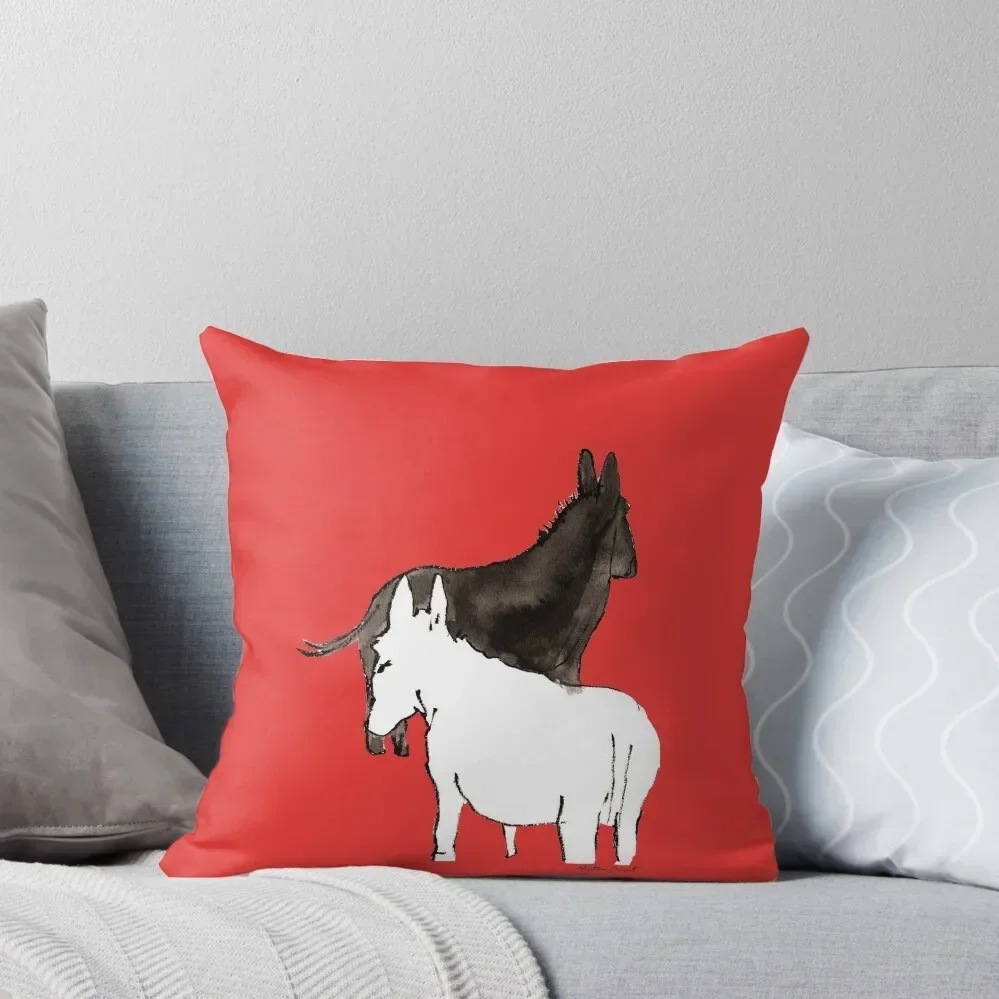 Donkeys - Electra Grant Throw Pillow Sofa Covers Throw Pillow Covers christmas decorations 2025 pillow