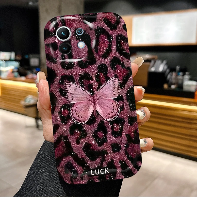 เคสโทรศัพท์ลายสัตว์ ลายผีเสื้อ ลายเสือดาว สำหรับ Xiaomi 14T 13T 12T Pro Mi 15 14 Ultra 13 12 11 Lite 5G NE 10 12X 12S 11i 11X Pro