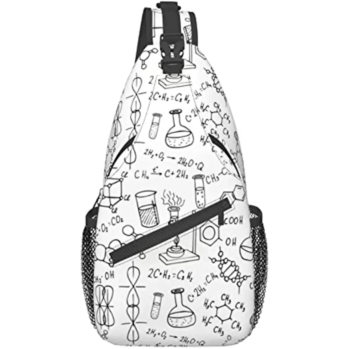 

Chemistry Print Cross Chest Bag Diagonally Multipurpose Crossbody Shoulder Bag Travel Hiking Daypack Casual Polyester