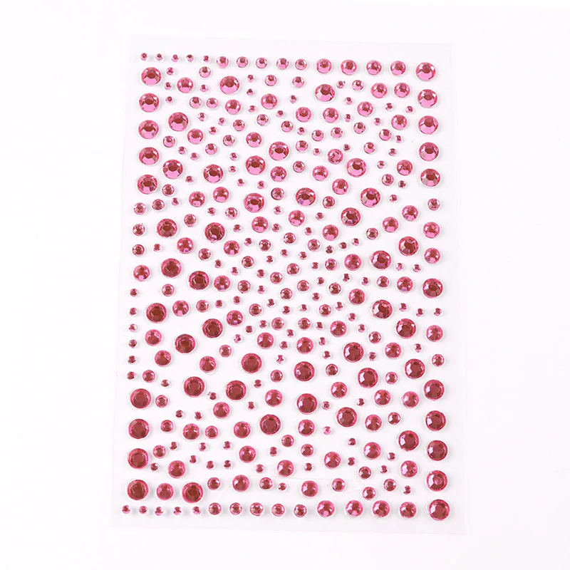 3D Round Shape Simulation Diamond Sticker Eye Face Sticker DIY Self Adhesive Face Jewelry Rhinestones Gems Stickers Scrapbooking