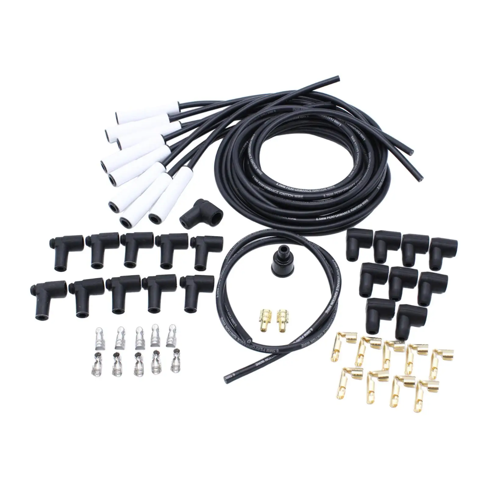 Spark Plug Wires Accessory Good Performance Professional White Straight Boot